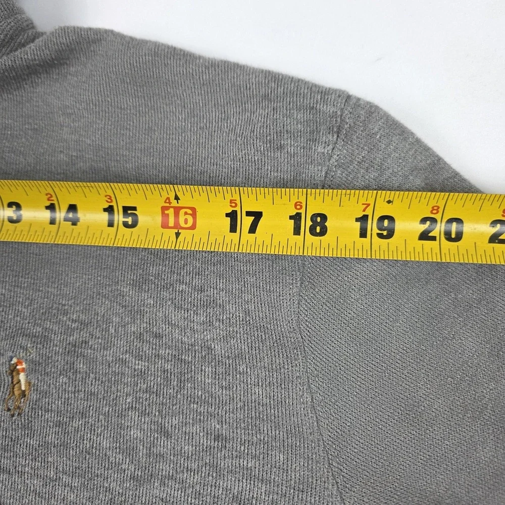 Polo Ralph Lauren Sweater Mens Large Gray Estate Rib Quarter Zip Mock Neck